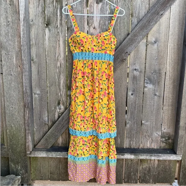 NWT Anthropologie Farm Rio Anjou Maxi Dress Size 2 Petite Retail $240.00 - Image 7