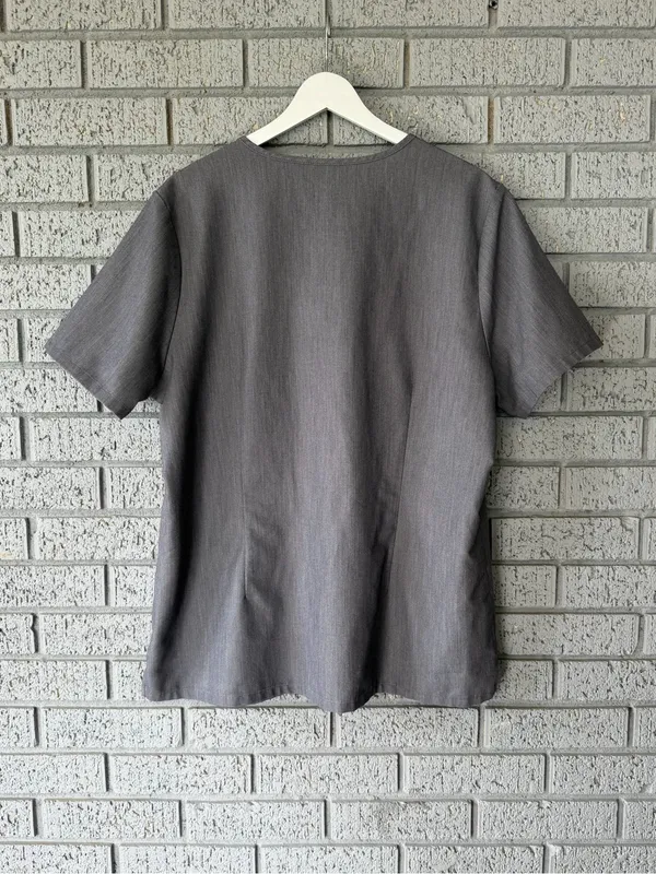 Figs Catarina One Pocket Scrub Top Graphite Grey Size XL - Image 5