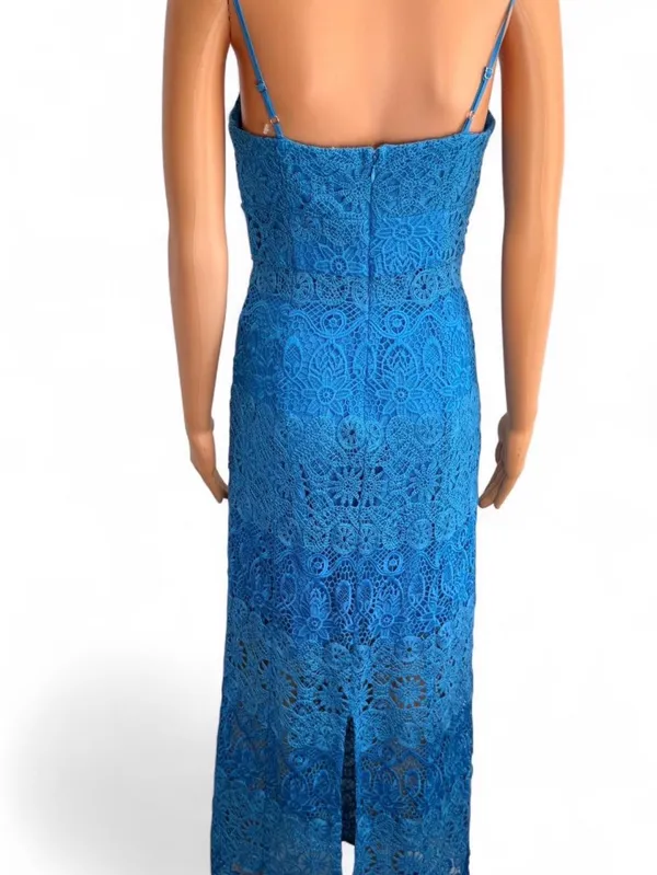 GUESS Blue Lace Maxi Dress - Women. - Image 3