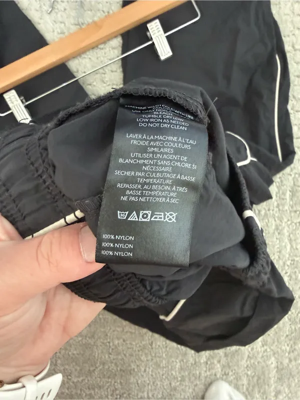 BDG Urban Outfitters Jess Straight Leg Nylon Track Pants Black XS - Image 11