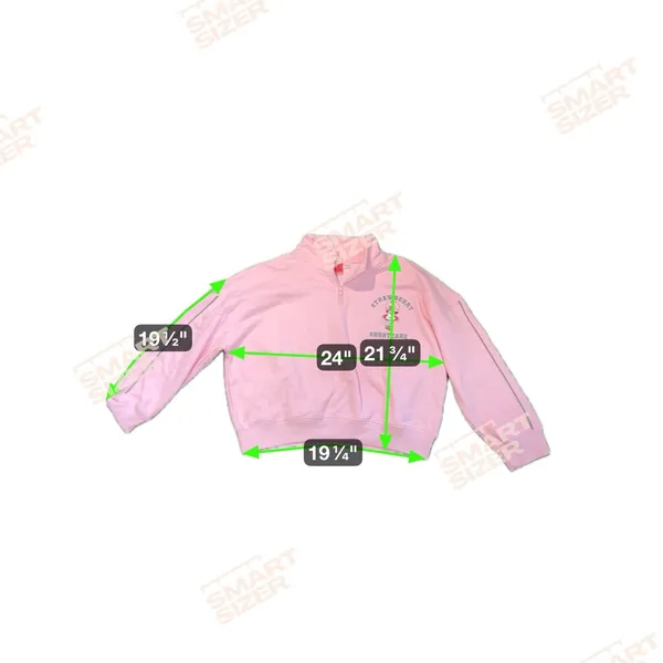 Strawberry‎ Shortcake '79 Juniors Quarter Zip Graphic Pullover Large Sweatshirt - Image 7