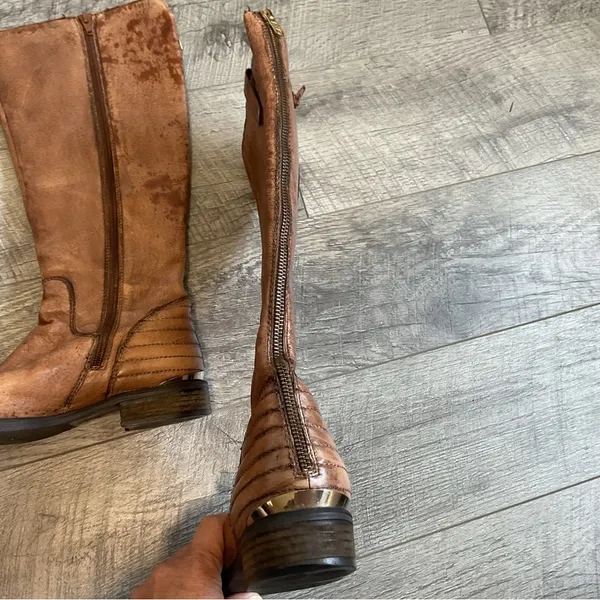 Steve Madden Arries Cognac Leather Riding Boot Size 7.5 - Image 3