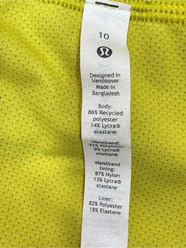 Lululemon SeaWheeze Find Your Pace Lined High Rise Running Shorts‎ Yellow 10 - Image 9
