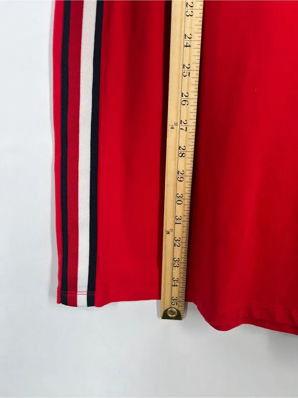 Tommy‎ Hilfiger Red Logo T-Shirt Dress Women’s Small Side Stripe Stretch Mini - Image 8
