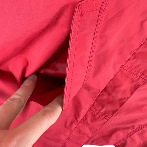Eddie‎ Bauer Coral Pink Collared Button Up Lined Rain Jacket Pockets Size M - Image 4