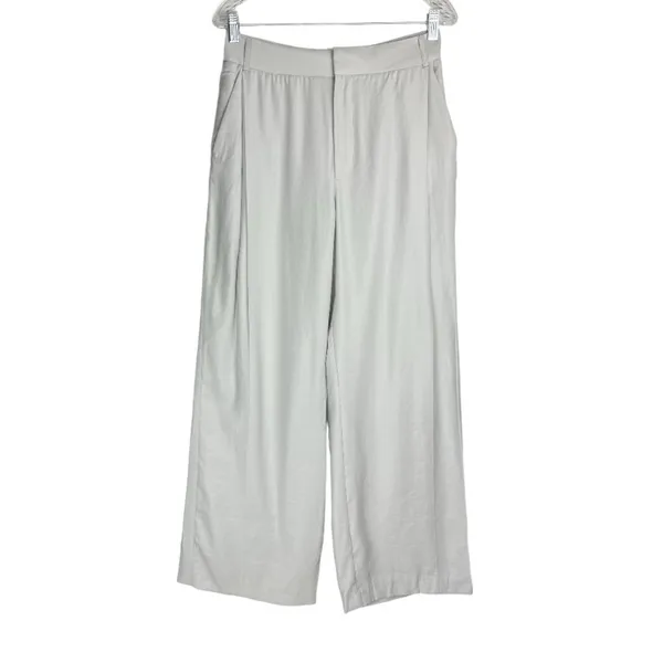 NWOT Zara High Rise Trouser Pants Sz Small Grey Wide Leg - Image 2
