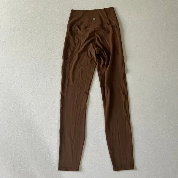 Halara Brown High Waisted Leggings Yoga Pants Buttery Soft Stretch Activewear Si - Image 3