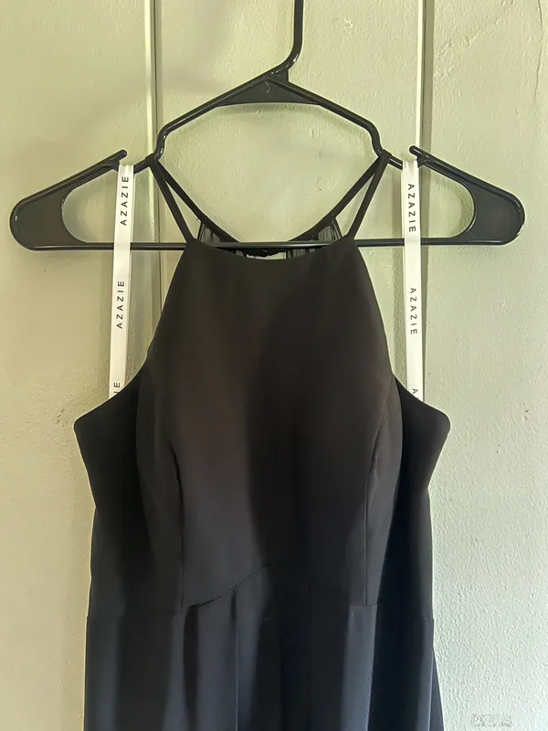 Azazie Bridesmaid Dress Black - Image 5