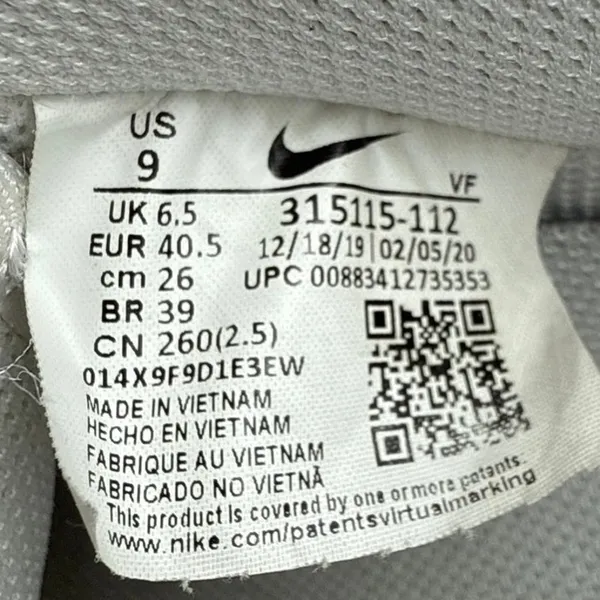 Nike Air Force 1 Low '07 Women's White Lace Up Leather Sneakers Shoes Size 9 - Image 6