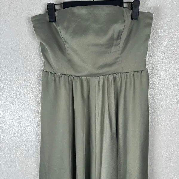 NEW BHLDN Strapless Convertible Stretch Maxi Gown Formal Dress Womens Sz 8 Green - Image 2