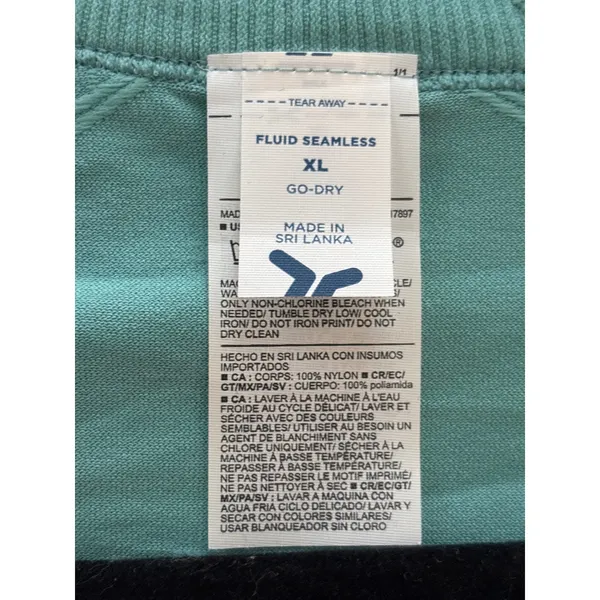 Old Navy Active Go-Dry Fluid Seamless T-Shirt Teal Women's XL‎ - Image 3