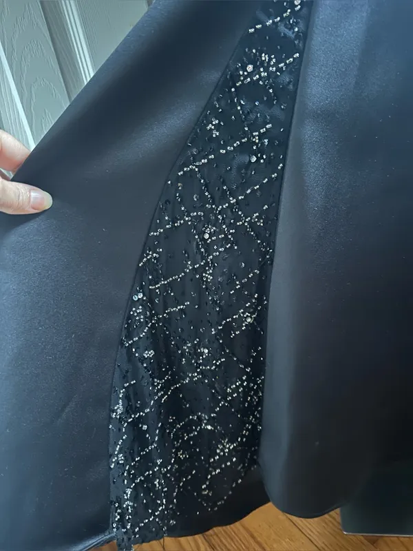 DESTINATION BY MON CHERI Beaded Halter Black Prom Gown Sz 8 - Image 8