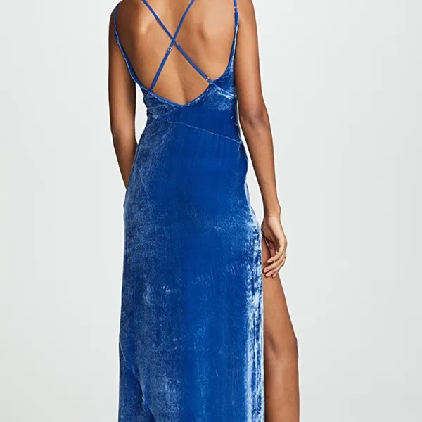 For Love & Lemons Nadine Velvet Maxi Dress - Image 4