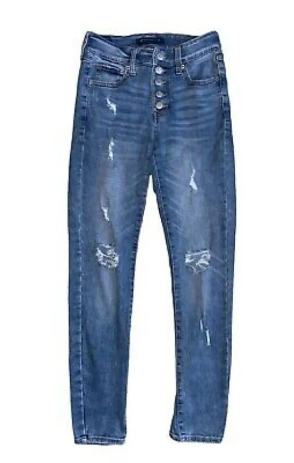 Aeropostale High Rise Mid-Wash Size 12 Jeans - Image 7