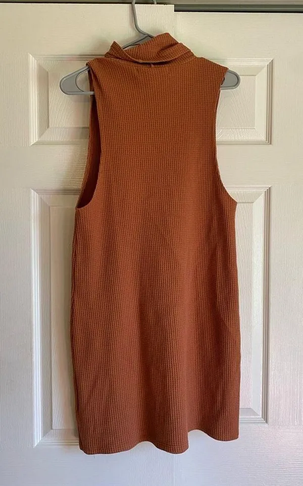 Free People Beach Sloanne Mini Dress Turtleneck Mini Waffle knit - Image 5