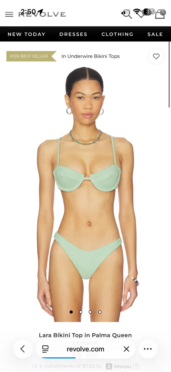Small peixoto green swim top small and bottom med - Image 2