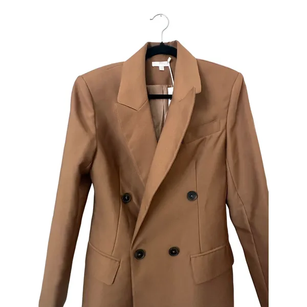 LBV Double Breasted Blazer Cognac Sz 2 NEW NWT‎ Brown - Image 3