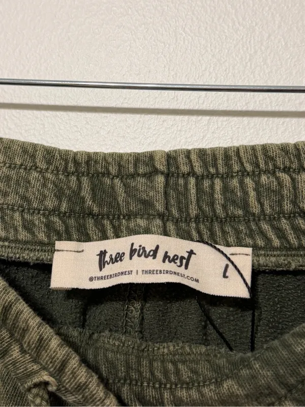 Three Bird Nest Relaxing Robin Wide Leg Pant Olive Green Size Large - Image 4