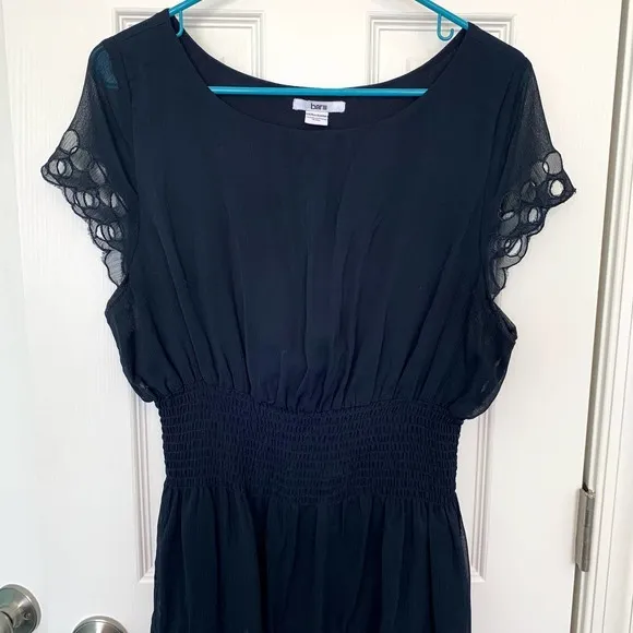 Bar III Black‎ Smocked Waist Mini Dress Women's Size 2XL - Image 2