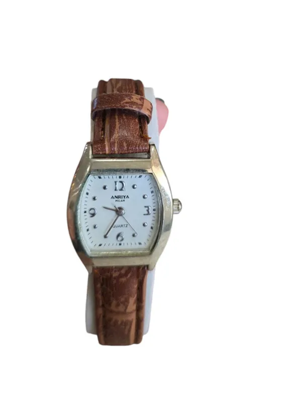 Anriya Milan Mens Womens Matching Watch Set Brown Leather Bands Vintage - Image 14