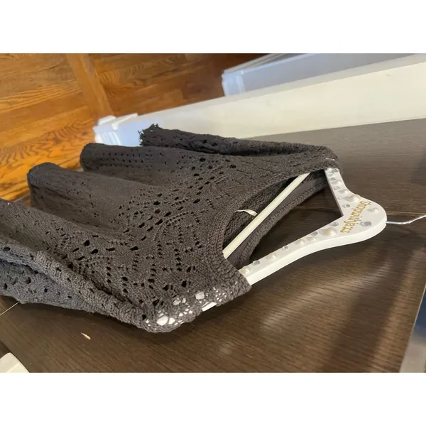 Free People traveling lace sweater brown‎ women's medium oversized - Image 2