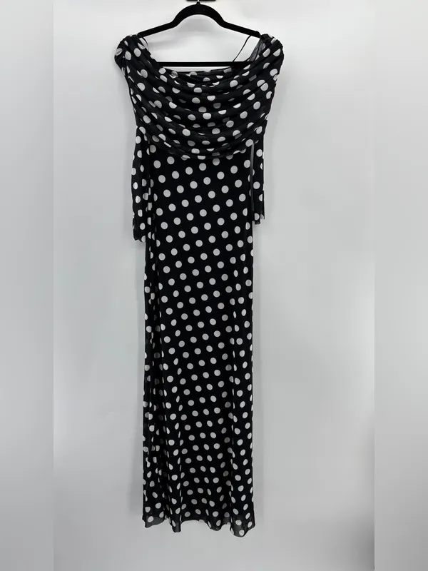 AFRM Thelma Dress in Diagonal Dot - Image 6