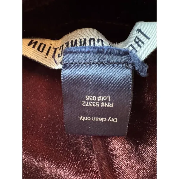 French Connection Burgundy Velvet Maxi Skirt L Made in USA 90s Y2K Column - Image 9