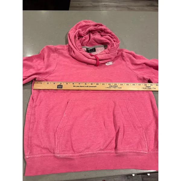 nike hoodie slouchy neck‎ size women's small has paint near wrist - Image 4