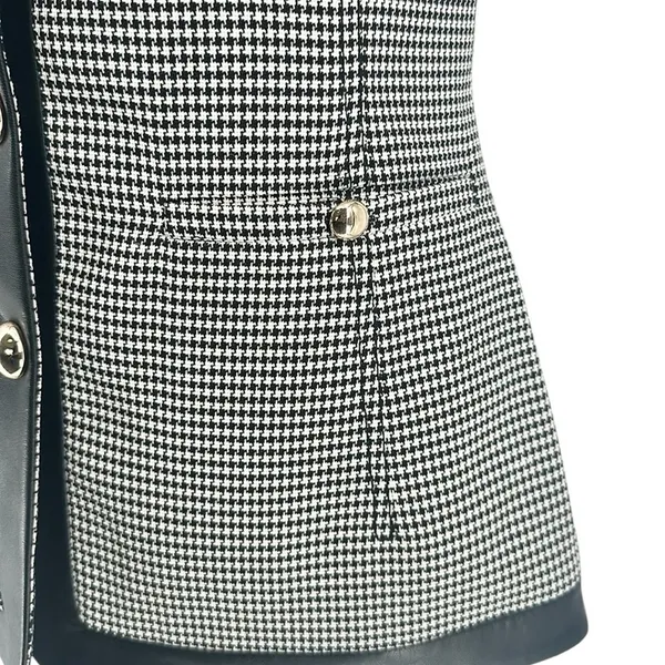 Simkhai Cressida Sleeveless Button Down Top Black White Check Size 2 NWT - Image 9