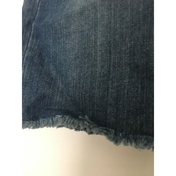Old Navy Women's Blue Mini Jean Skirt Zip & Button Pockets Size 6 - Image 2