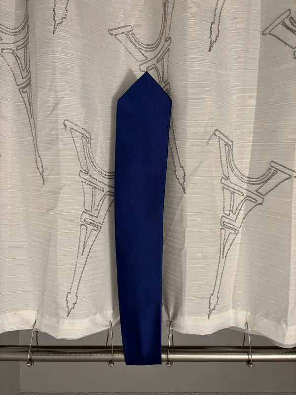 Blue silk tie - Image 2