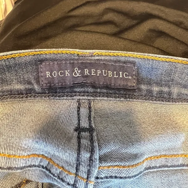 684 | Rock & Republic Kasandra Bootcut Jeans Womens 10 Distressed Light Wash‎ - Image 8