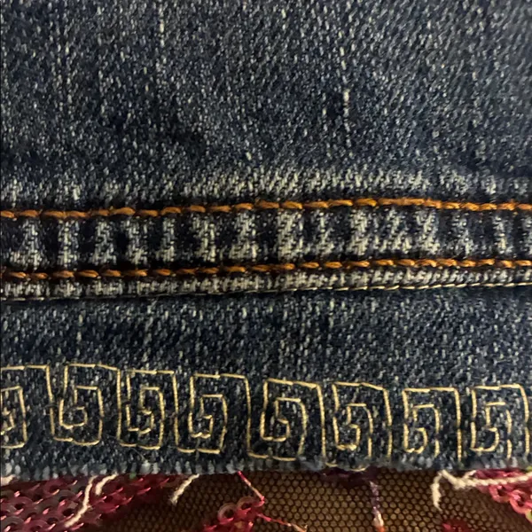Handcrafted Denim Jacket Blue Size L - Image 2