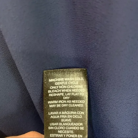 White House Black‎ Market blue long sleeve top SM - Image 5