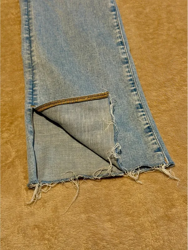 American Eagle Next Level Stretch Light Wash Distressed Flare Jeans - Image 12