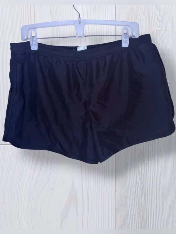 KONA SOL Black Drawstring Swim Cover-Up Shorts | Dolphin Hem - Image 4