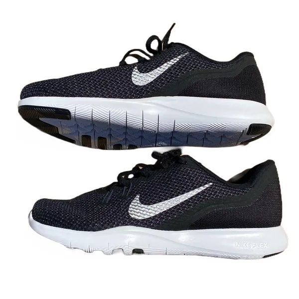 NWT 🖤🤍 Nike WIDE Womens Flex Trainer Black and Silver Sneakers, Size 8.5 WIDE - Image 12