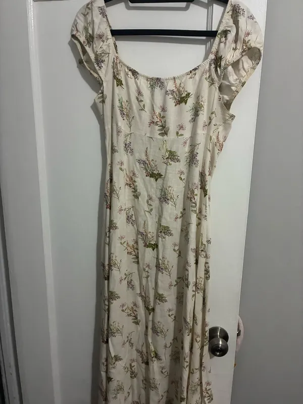 Cream floral dress - Image 7
