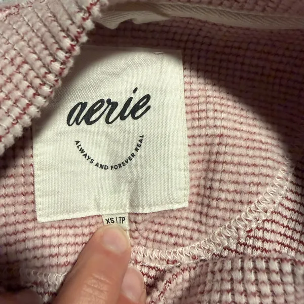 Aerie Pink Textured Knit Top - Image 3