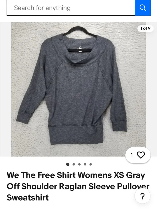 Free People - We The Free Charcoal Black Off-Shoulder Pullover | Size Large - Image 11