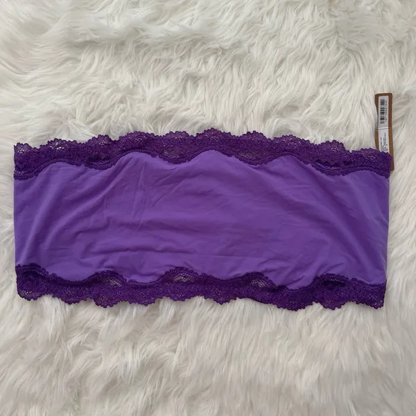 Skims Fits Everybody Lace Bandeau Ultra Violet Multi Size 2X - Image 2