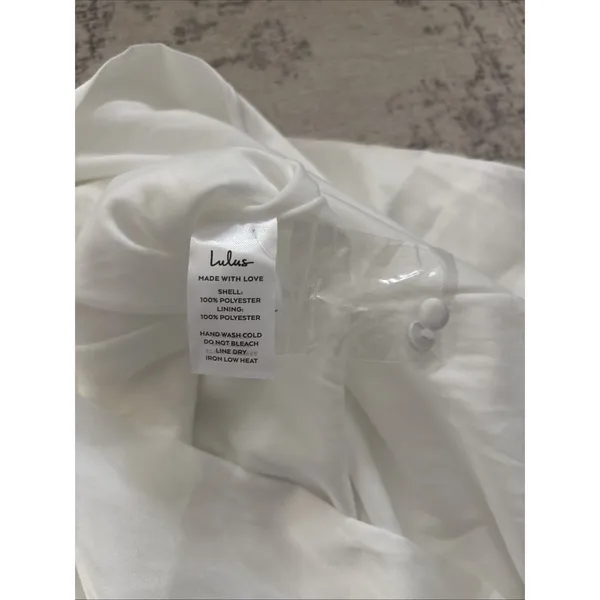 Lulus Elegant Confidence White Satin Flutter Sleeve Cutout Maxi Dress Size XS - Image 10