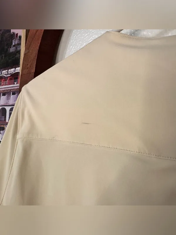 Lululemon Button Down Long Sleeve Top Panel Back Ivory Cream - Image 8