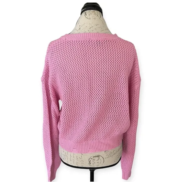 Almost Famous Sweater Pink Sz XL Long Sleeve - Image 3