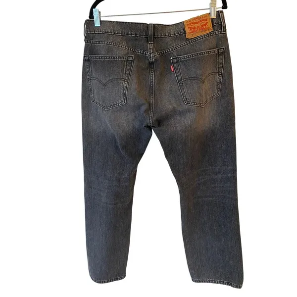 Levi's Premium Straight Leg Jeans Charcoal Wash Denim Black Women's Size 32x30 - Image 2