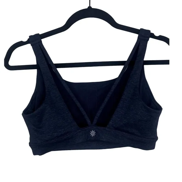 Athleta Activewear Criss Cross Spaghetti Straps Back Sports Bra S Charcoal Grey - Image 4
