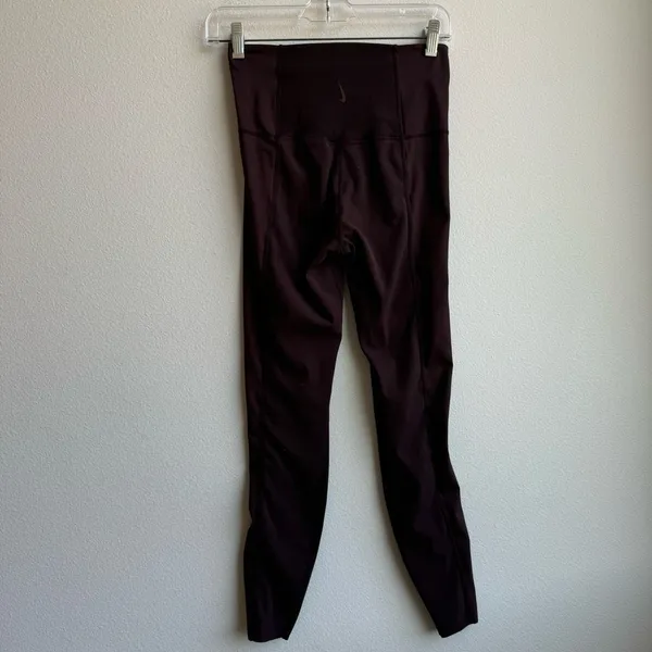 Nike Dri Fit Yoga Luxe Ribbed High Rise Brown Compression Leggings Size Small - Image 5