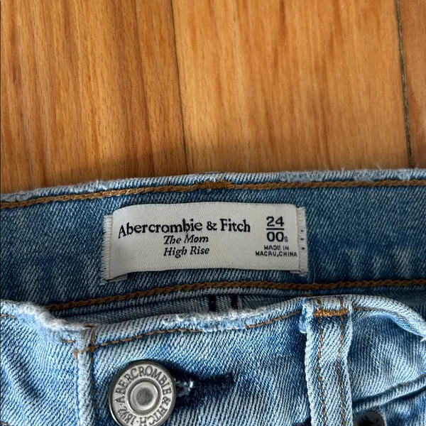 Abercrombie Distressed High Waisted Mom Jean - Image 5
