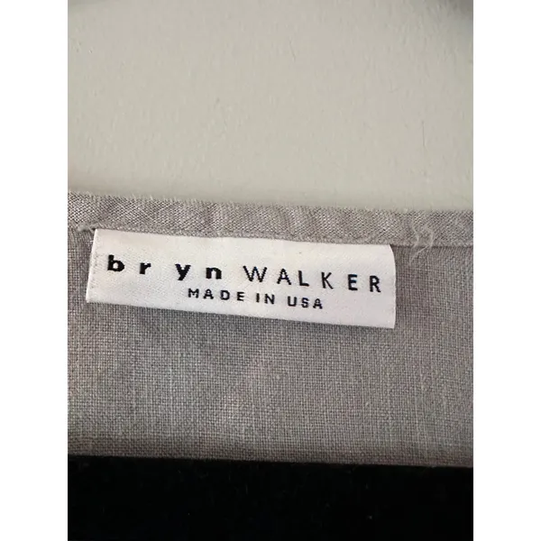 Bryn Walker Linen‎ Tunic Top Grey Puff Sleeves Langenlook Made in USA Size S - Image 3