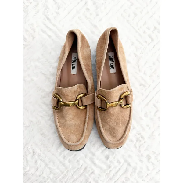 BiBi Lou Zagreb Beige Suede Horsebit Loafers Quiet Luxury Old Money Preppy Chic - Image 3